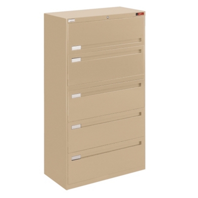 Spectrum Five Drawer Lateral File with Counterweight - 36"W