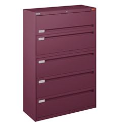 Spectrum Five Drawer Lateral File with Counterweight - 42"W