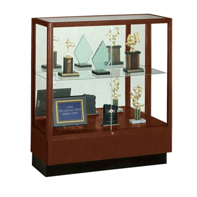 Counter Height Classic Display Case with Mirror Backing