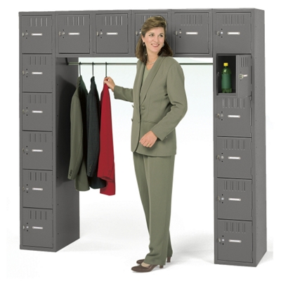Antimicrobial Heavy-Duty 16-Person Box Locker Unit