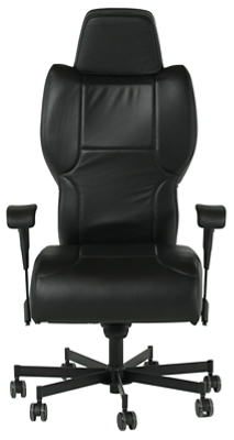 Dauerhaft 24/7 Leather Chair with Flip Arms