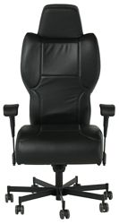 Dauerhaft 24/7 Leather Chair with Flip Arms