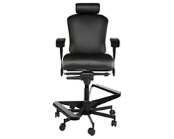 Dauerhaft 24/7 Two-Step Stool with Pivot Arms and Headrest - 21"W Seat