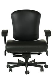 Dauerhaft 24/7 Wide Leather Chair with Flip Arms