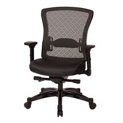 Space Exec Bonded Leather Mesh Back Chair