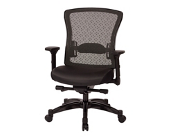 Space 27 Series Mesh Back Space Office Chair with Leather Seat and