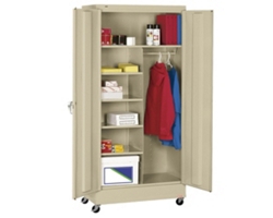 48"W x 24"D x 85"H Mobile Wardrobe Storage Cabinet