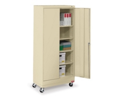 36"W x 18"D x 79"H Mobile Storage Cabinet