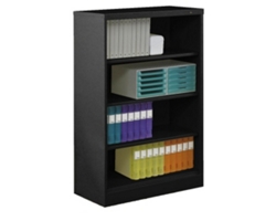 Four Shelf Steel Bookcase - 55"H x 18"D