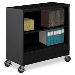 Two Shelf Mobile Bookcase - 37"H x 18"D
