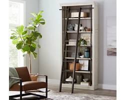 Toulouse Six Shelf Bookcase with Ladder - 94"H