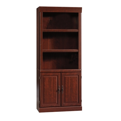 71" H Five Shelf Traditional Bookcase with Doors