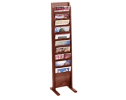 Floor Literature Rack with 10 Magazine Pockets