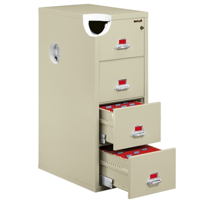 Four Drawer Fireproof Legal Size Vertical File - 25"D