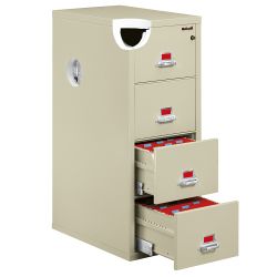 Four Drawer Fireproof Legal Size Vertical File - 31"D