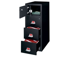 Legal Size Vertical Fireproof File with Safe