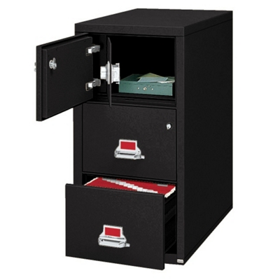 Two Drawer Legal Size Fireproof File with Safe