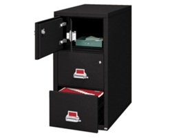 Two Drawer Legal Size Fireproof File with Safe