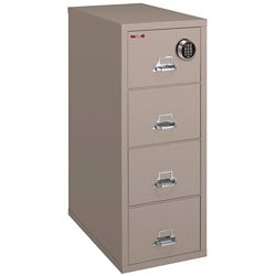 Fireproof Letter Vertical File with Four Drawers and Electronic Lock