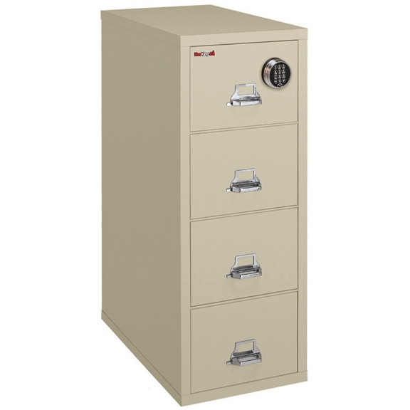 Fireproof Letter Vertical File with Four Drawers and Electronic Lock