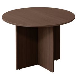 Contemporary Round Table with Cross Base - 42"DIA