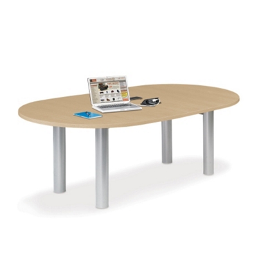6' W Racetrack Conference Table with Data Ports
