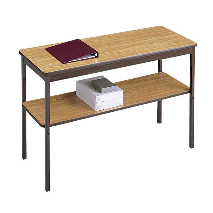 GEEKFIELD MIL KHAKI × SC SLIDE TOP TABLE Fixed Leg Utility Table with Lower Shelf - 30