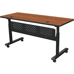 Adjustable Height Mobile Flipper Table with Modesty Panel - 60"W