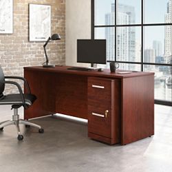 Affirm Desk w/ 2-Drawer Mobile File Pedestal – 71"W x 29.5"D