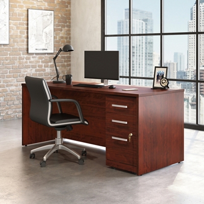 Affirm Desk w/ 3-Drawer Mobile File Pedestal – 71"W x 29.5"D