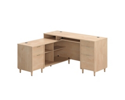 Clifford Place L-Shaped Desk w/ Reversible Return - 59"W x 53.5"D