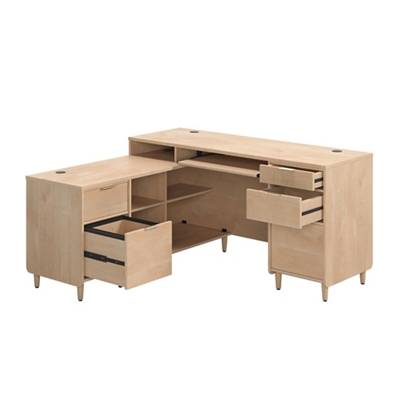 Sauder Clifford Place L Shaped Desk Natural Maple