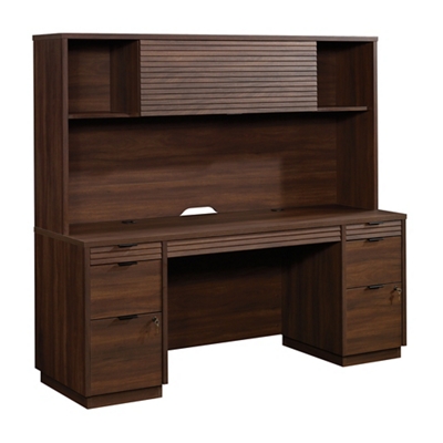 Palo Alto Credenza Desk w/ Hutch - 71"W x 23"D