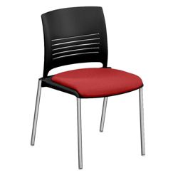 Cafe Stack Chair with Fabric Seat