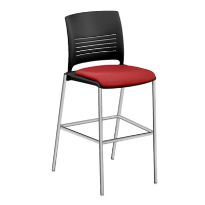 Cafe Stool with Fabric Seat