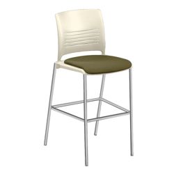 Cafe Stool with Fabric Seat