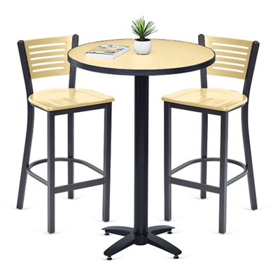 Loft Bar Height Table and Two Chair Set by NBF Signature Series