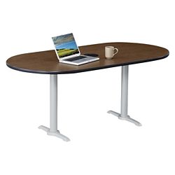 Frappe Oval Table with Power - 72"W