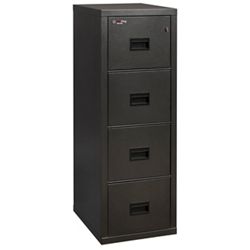 Compact Four Drawer Vertical Fireproof File - 22"D