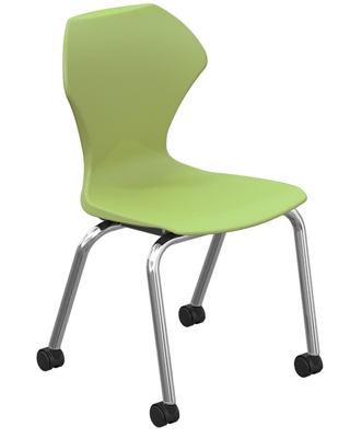 Polypropylene 18" H Stack Chair with Casters