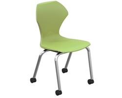 Polypropylene 18" H Stack Chair with Casters