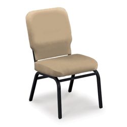 Armless Big and Tall Vinyl Stack Chair - 500 lb Weight Capacity