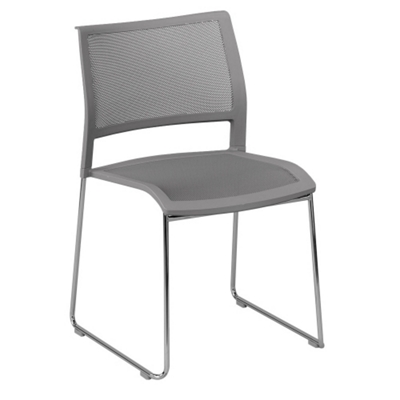 All Purpose Mesh Back and Seat Stack Chair by KI Furniture NBF