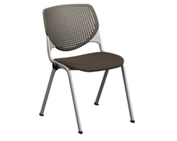 Perforated Poly Back and Upholstered Seat Stack Chair - 400 lb. Capacity