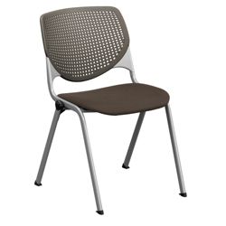 Perforated Poly Back and Upholstered Seat Stack Chair - 400 lb. Capacity
