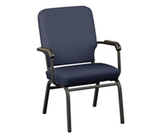 Solid Upholstery Big and Tall Wingback Stack Chair