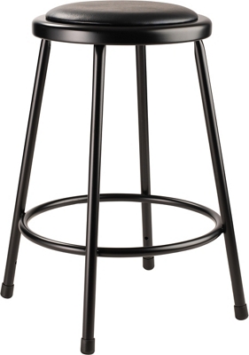 24"H Lab Stool with Vinyl Seat