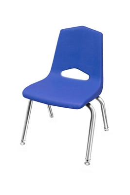 V Back Student Chair with 12"H Chrome Frame