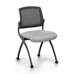 Nex Armless Fabric Nesting Chair with Mesh Back