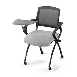 Nex Fabric Nesting Chair with Tablet Arm and Mesh Back